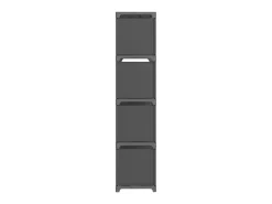 Estantería de 12 cubos de tela gris 103x30x141 cm ES551509