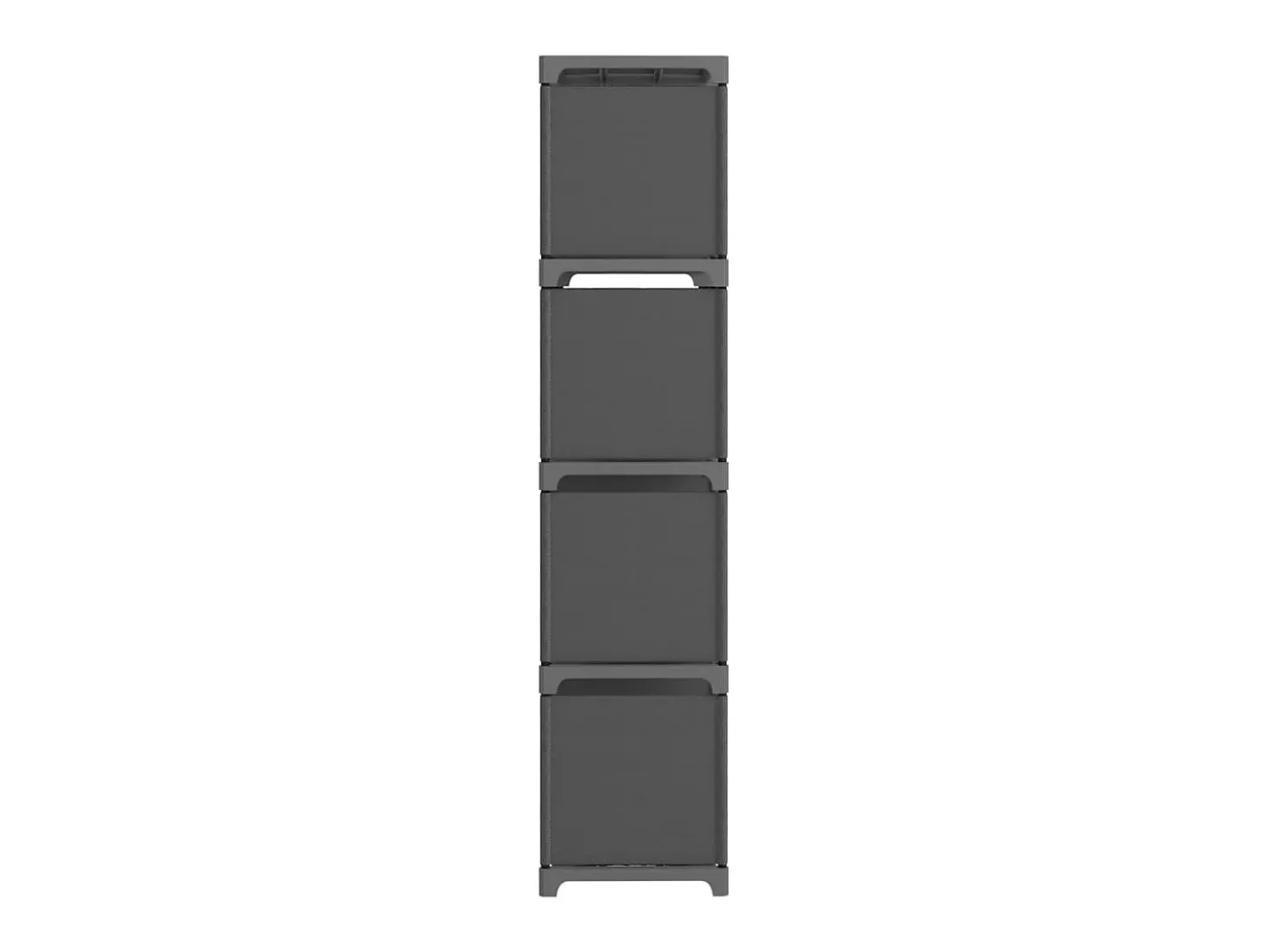 Estantería de 12 cubos de tela gris 103x30x141 cm ES551509