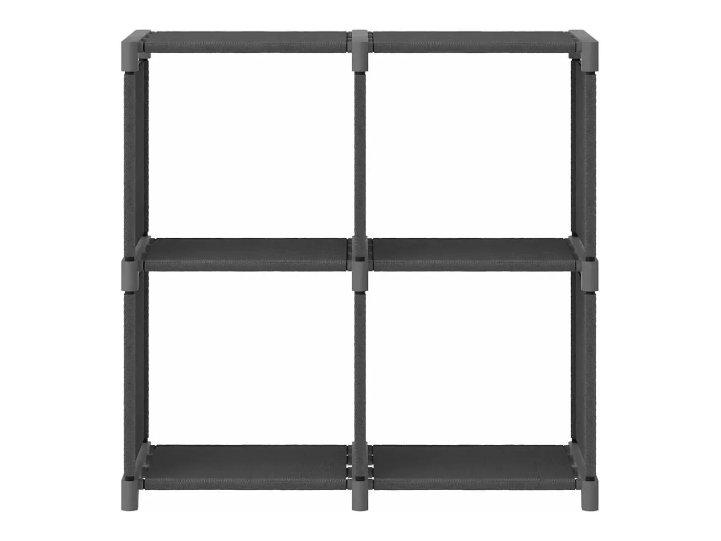 Estantería de 4 cubos de tela gris 69x30x72,5 cm