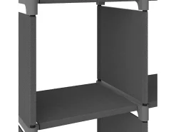 Estantería de 5 cubos de tela gris 103x30x72,5 cm