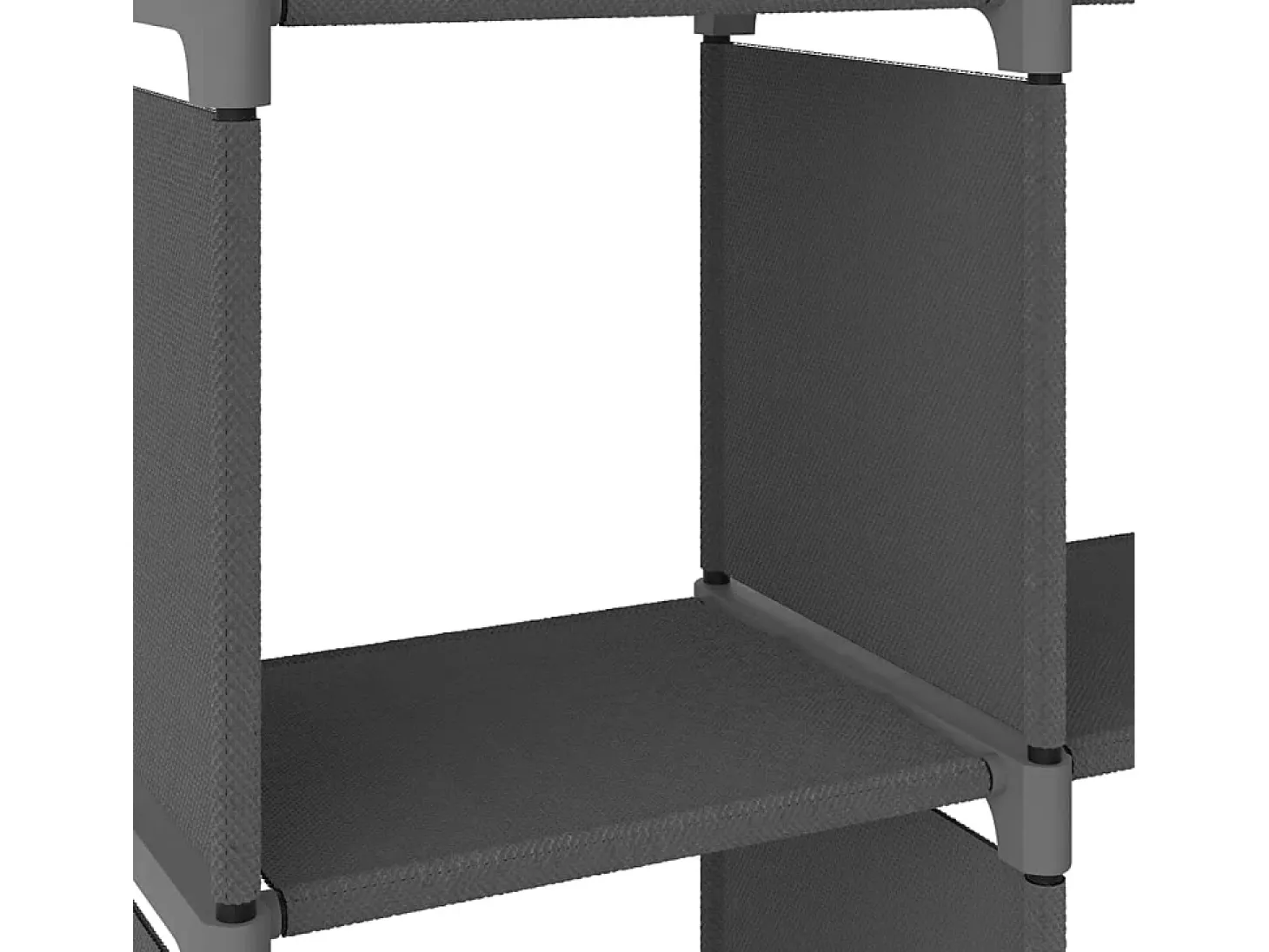 Estantería de 5 cubos de tela gris 103x30x72,5 cm
