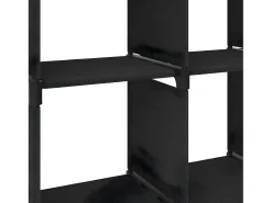 Estantería de 12 cubos de tela negra 103x30x141 cm