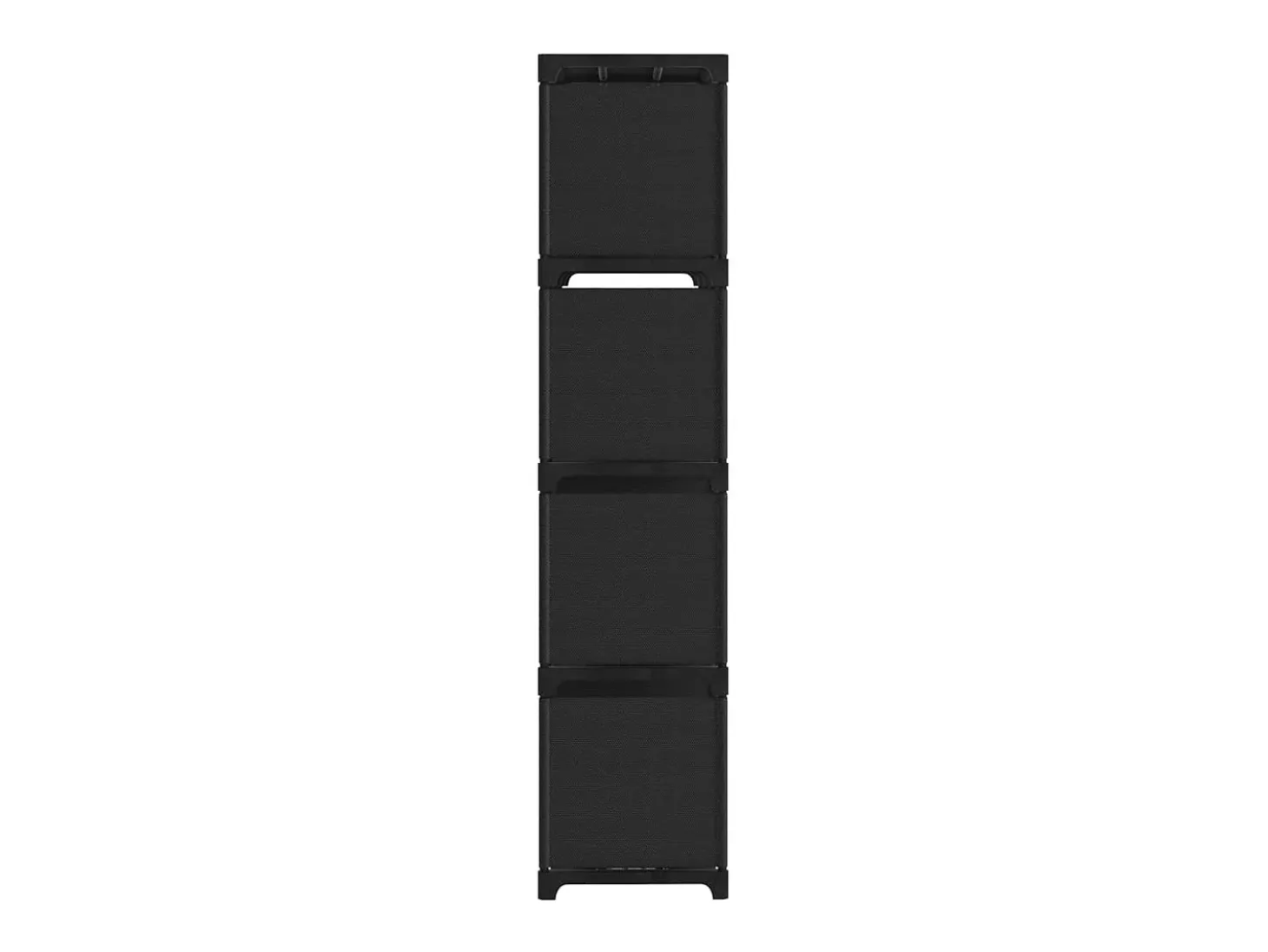 Estantería de 12 cubos de tela negra 103x30x141 cm