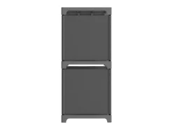 Estantería de 4 cubos de tela gris 69x30x72,5 cm ES639085