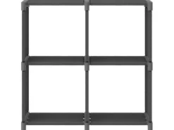 Estantería de 4 cubos de tela gris 69x30x72,5 cm ES639085