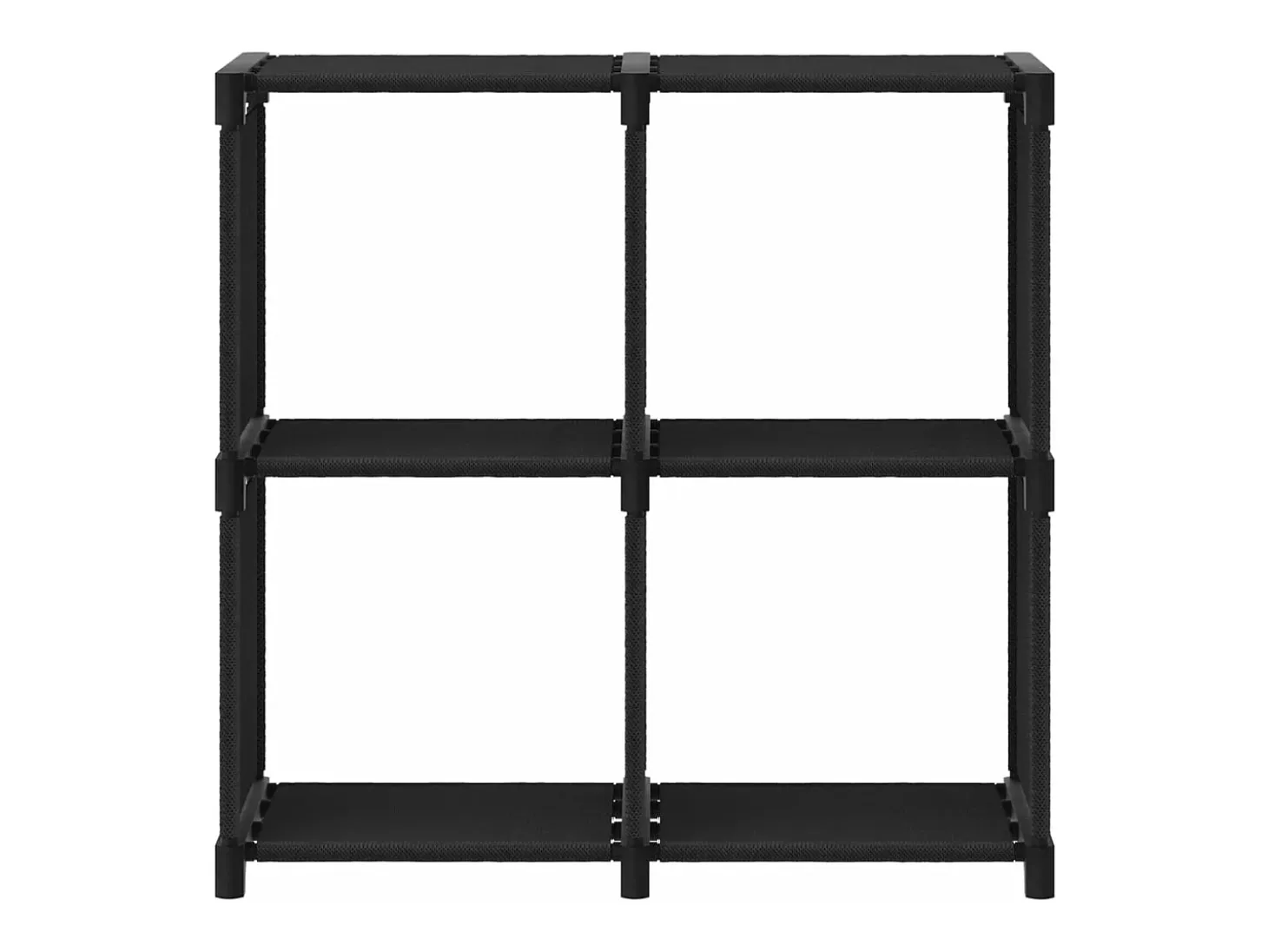 Estantería de 4 cubos de tela negra 69x30x72,5 cm