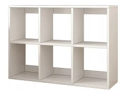 ESTANTERÍA DE 6 ESTANTES PARA LIBROS BLANCO ARMARIO ABIERTO MODERNO LOFT 100x67x30 cm
