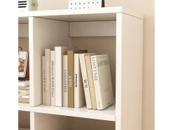 ESTANTERÍA DE 6 ESTANTES PARA LIBROS BLANCO ARMARIO ABIERTO MODERNO LOFT 100x67x30 cm