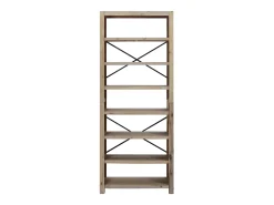 Estantería de 7 nieveles madera maciza de acacia 80x30x200 cm