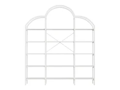 Estantería de 5 niveles - Diseño único de nubes - 170 x 26 x 190 cm - Blanco