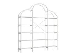 Estantería de 5 niveles - Diseño único de nubes - 170 x 26 x 190 cm - Blanco
