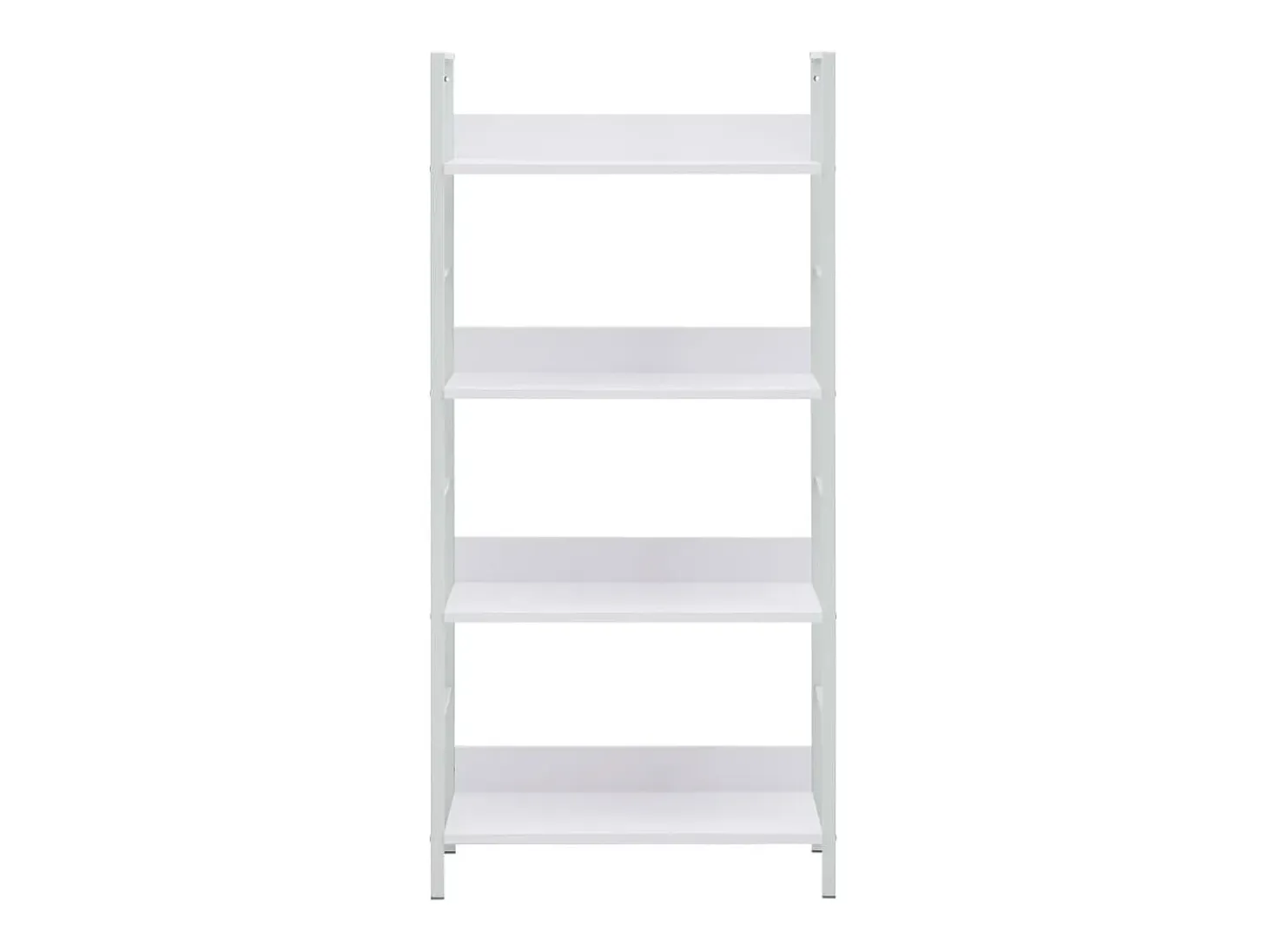 Estantería de 4 niveles aglomerado blanco 60x27,6x124,5 cm