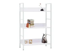 Estantería de 3 niveles aglomerado blanco 60x27,6x90,5 cm