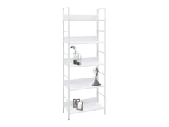 Estantería de 5 niveles aglomerado blanco 60x27,6x158,5 cm