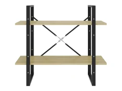 Estantería de 2 niveles contrachapada roble Sonoma 80x30x70 cm