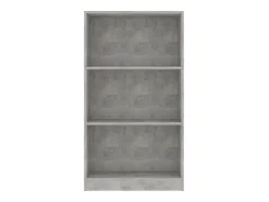 Estantería de 3 niveles contrachapada gris hormigón 60x24x109cm