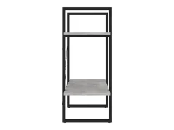 Estantería de 2 niveles contrachapada gris hormigón 60x30x70 cm