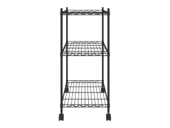Estantería de 3 niveles con ruedas negro 60x35x81 cm 150 kg ES956390