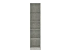 Estantería de 5 niveles contrachapada gris hormigón 40x24x175cm