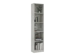 Estantería de 5 niveles contrachapada gris hormigón 40x24x175cm