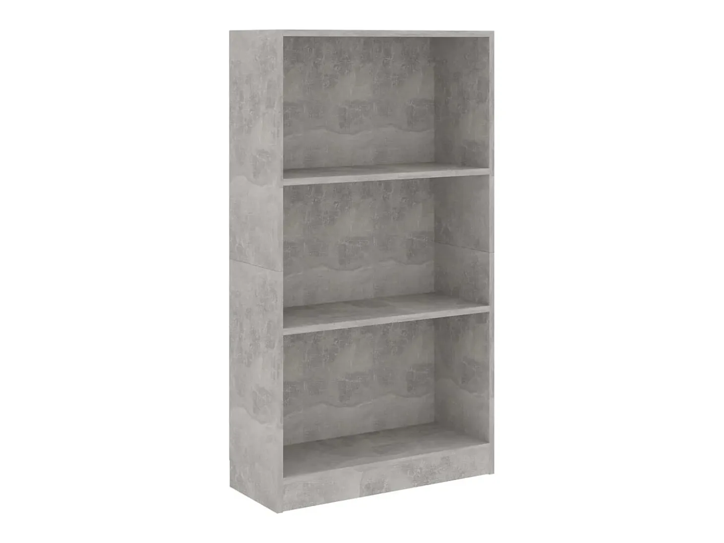 Estantería de 3 niveles contrachapada gris hormigón 60x24x109cm