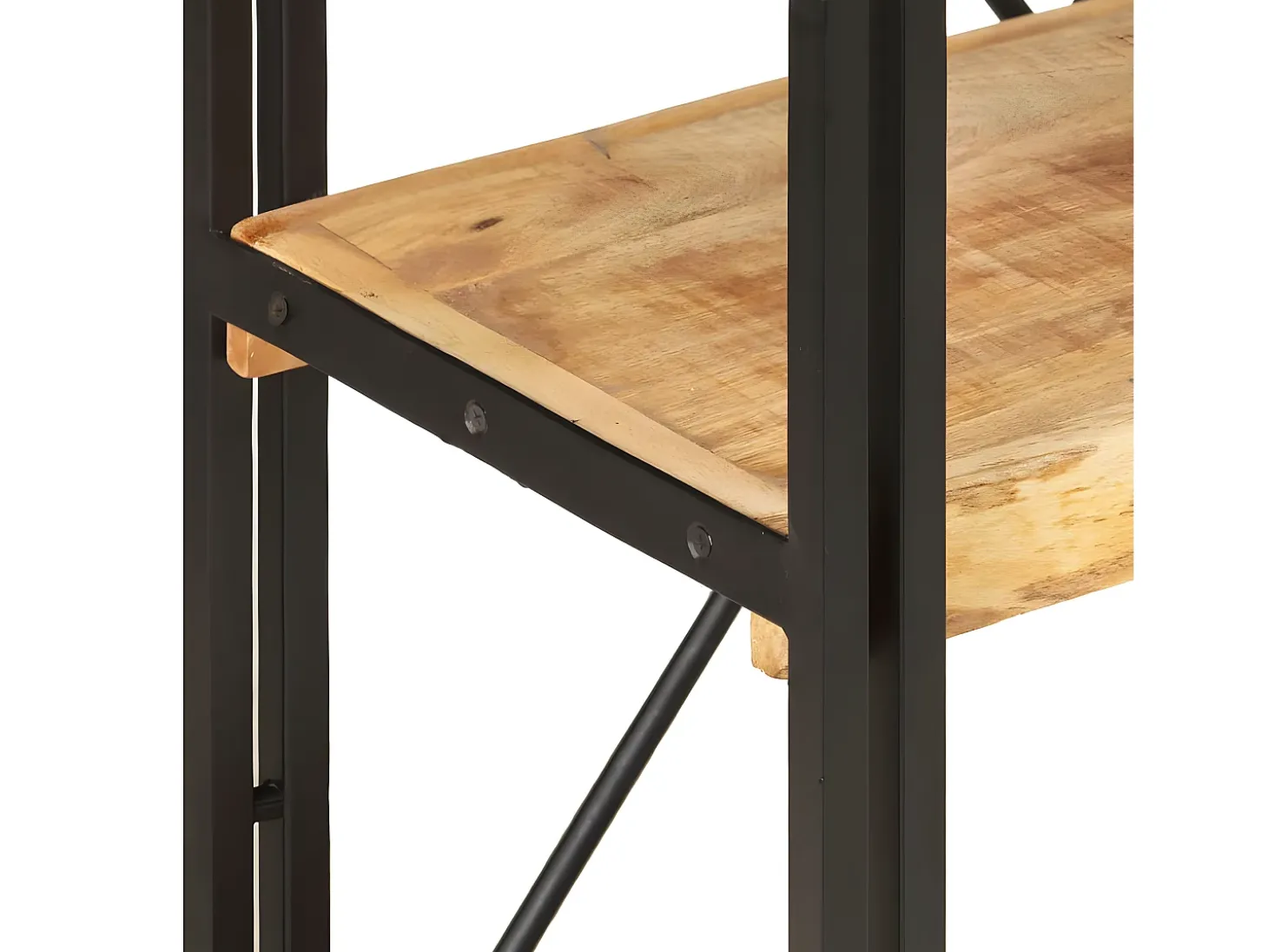 Estantería de 3 niveles de madera maciza de mango 60x30x80 cm