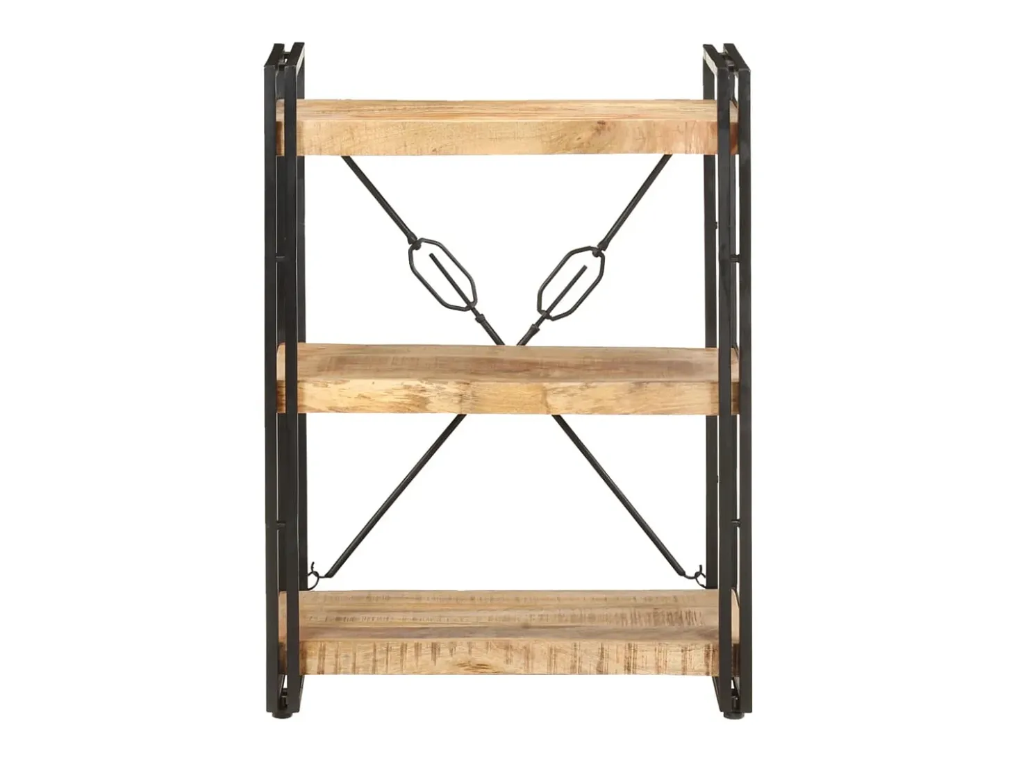 Estantería de 3 niveles de madera maciza de mango 60x30x80 cm
