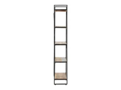 Estantería de 5 niveles de madera maciza reciclada 90x30x180 cm