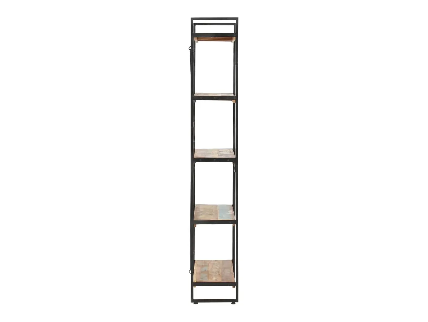 Estantería de 5 niveles de madera maciza reciclada 90x30x180 cm