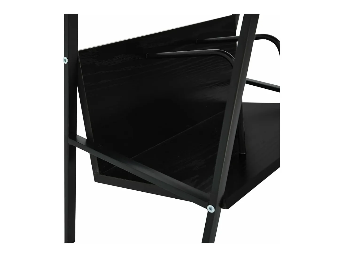 Estantería de 2 niveles de aglomerado negro 52x28x59 cm