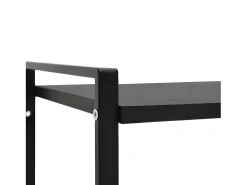 Estantería de 2 niveles de aglomerado negro 52x28x59 cm