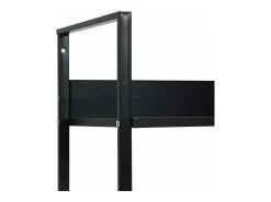 Estantería de 5 niveles de aglomerado negro 60x27,6x158,5 cm