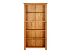 Estantería de 5 niveles de madera maciza de roble 70x22x140 cm