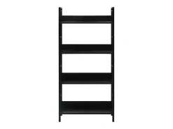 Estantería de 4 niveles de aglomerado negro 60x27,6x124,5 cm