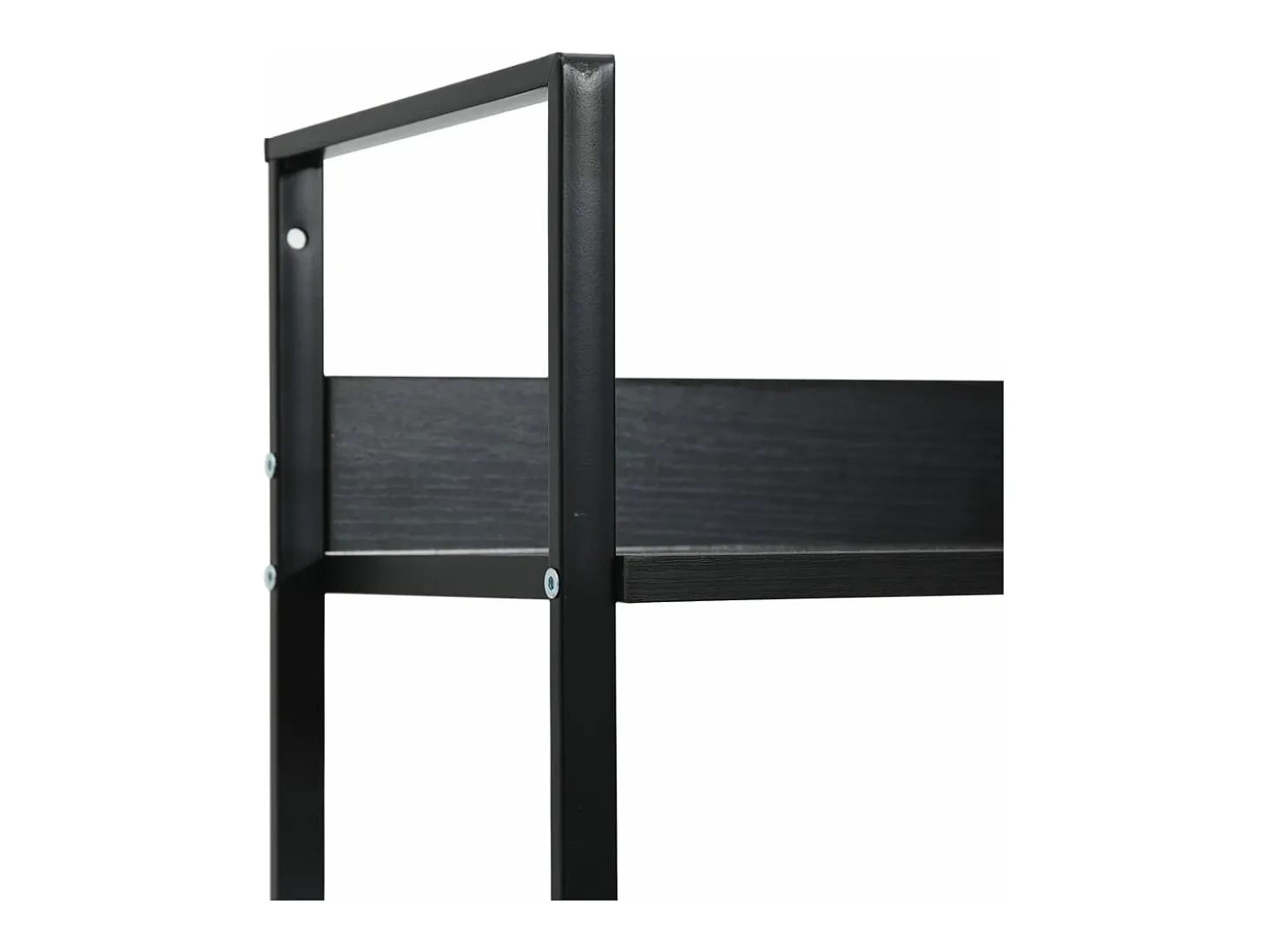 Estantería de 4 niveles de aglomerado negro 60x27,6x124,5 cm