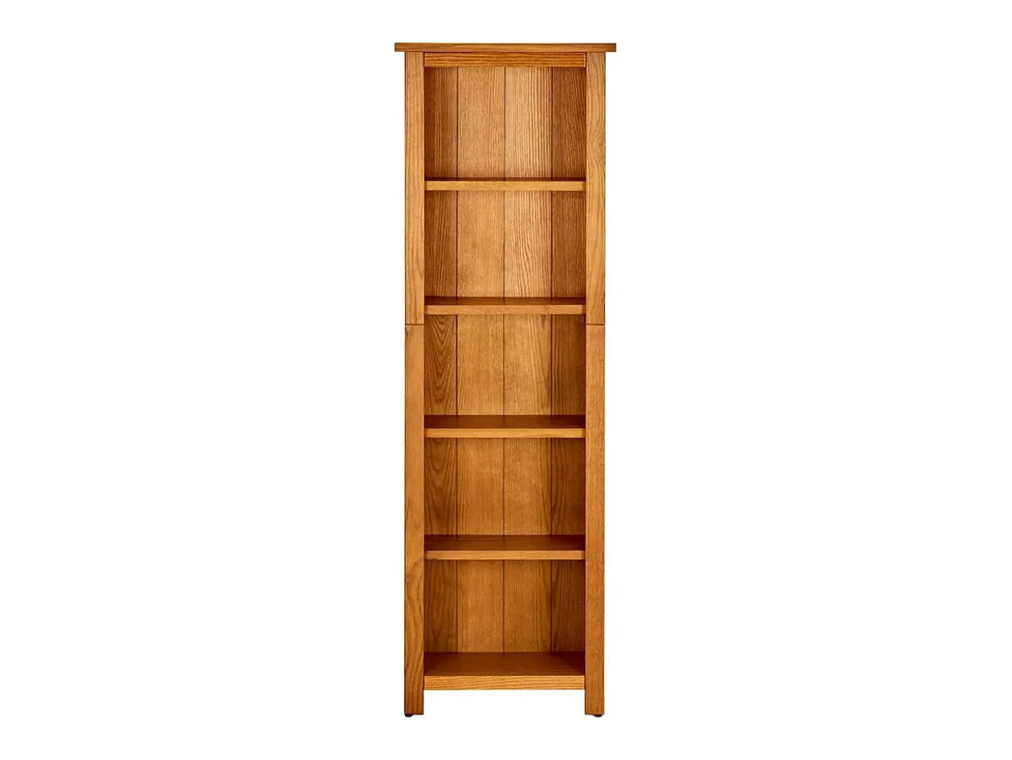 Estantería de 5 niveles de madera maciza de roble 45x22x140 cm