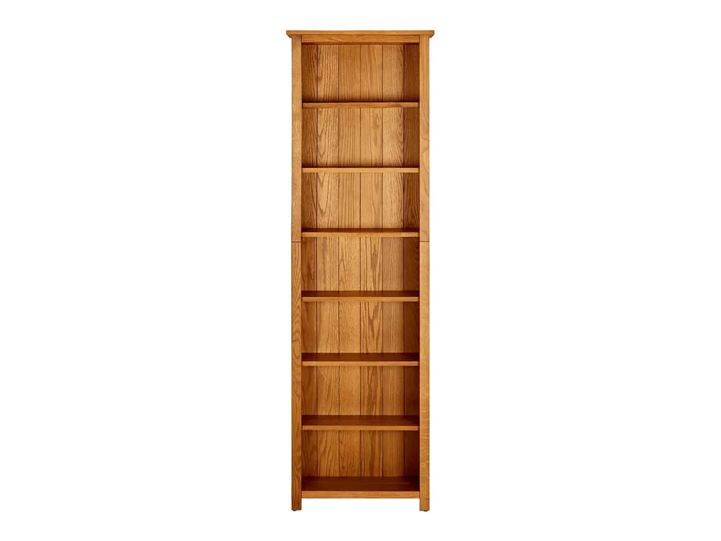 Estantería de 7 niveles madera maciza de roble 60x22x200 cm