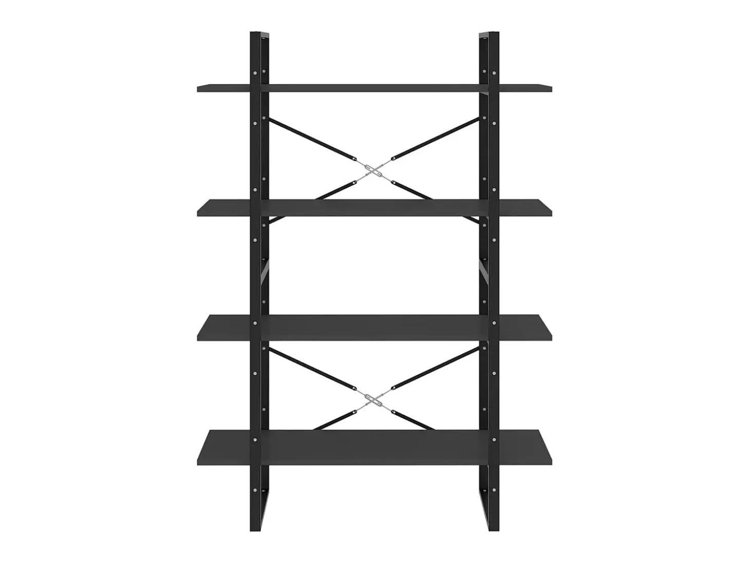 Estantería de 4 niveles madera contrachapada gris 40x30x140 cm