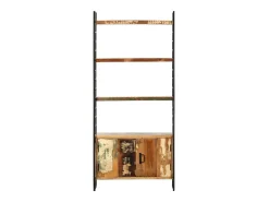 Estantería de 4 niveles madera maciza reciclada 80x30x180 cm
