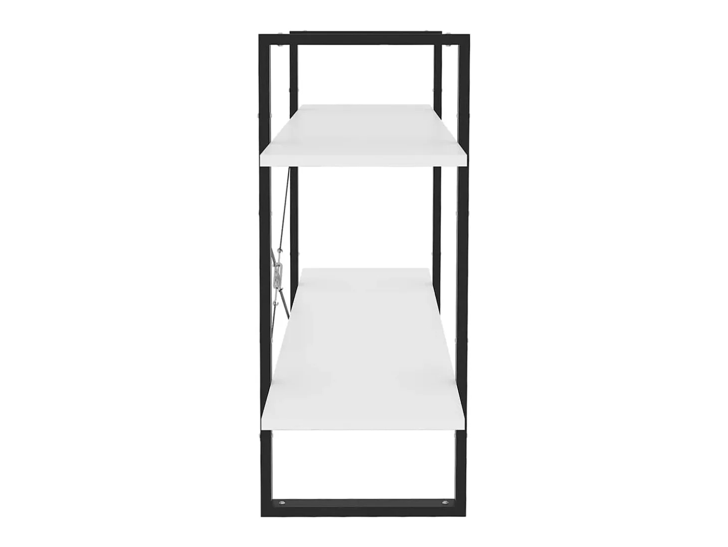 Estantería de 2 niveles madera contrachapada blanco 100x30x70cm