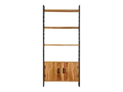 Estantería de 4 niveles madera maciza de acacia 80x30x180 cm