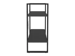 Estantería de 2 niveles madera contrachapada gris 80x30x70 cm