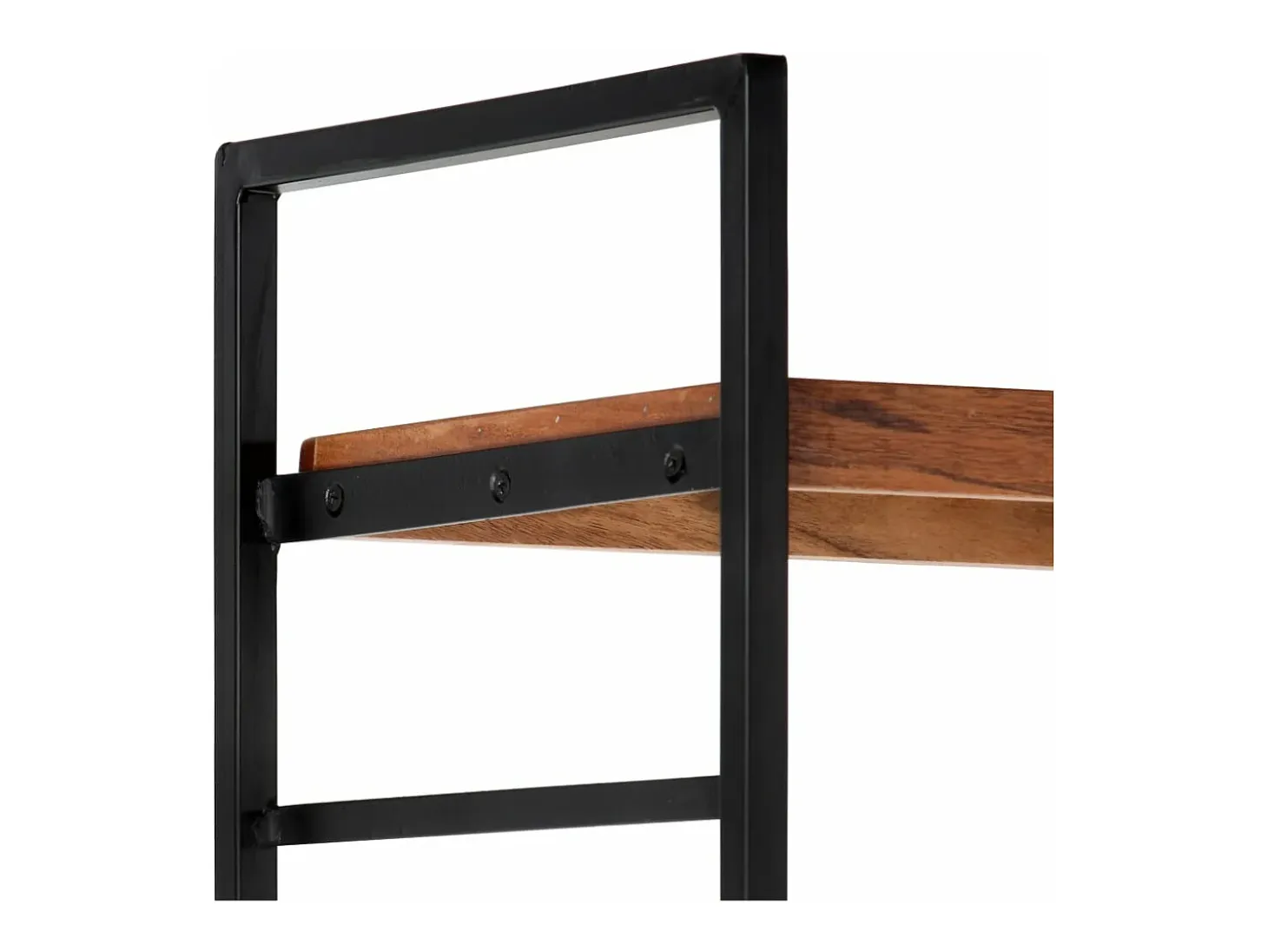 Estantería de 4 niveles madera maciza de acacia 80x30x180 cm