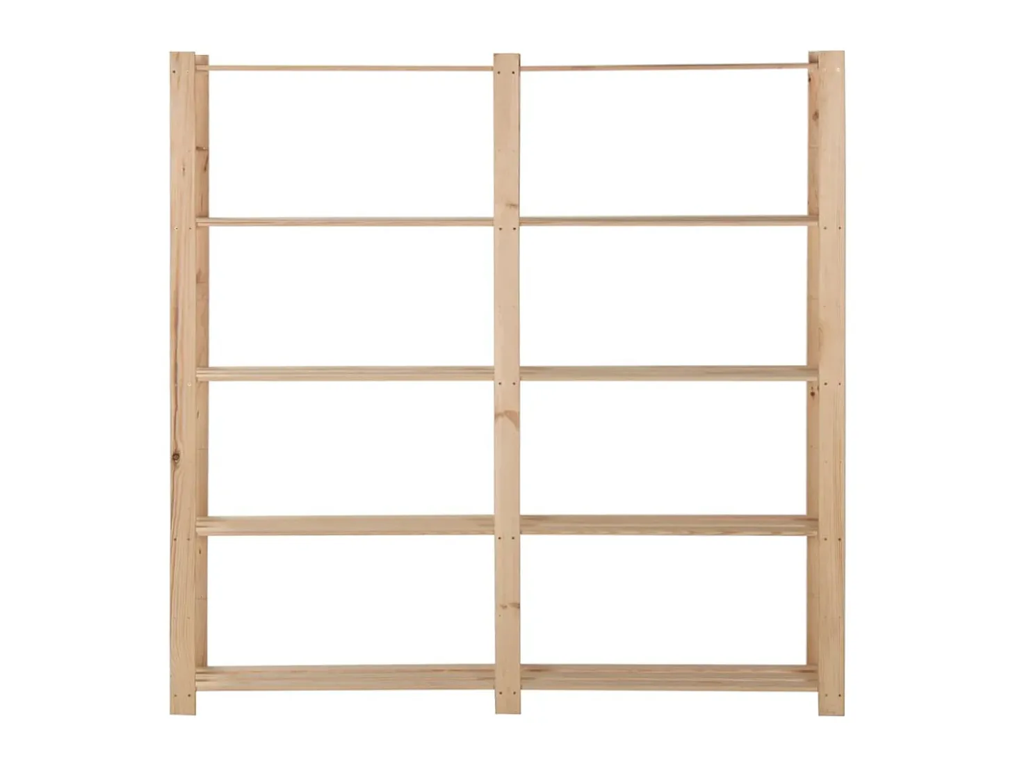 Estantería de 5 niveles madera pino maciza 170x28,5x170 cm ES202185