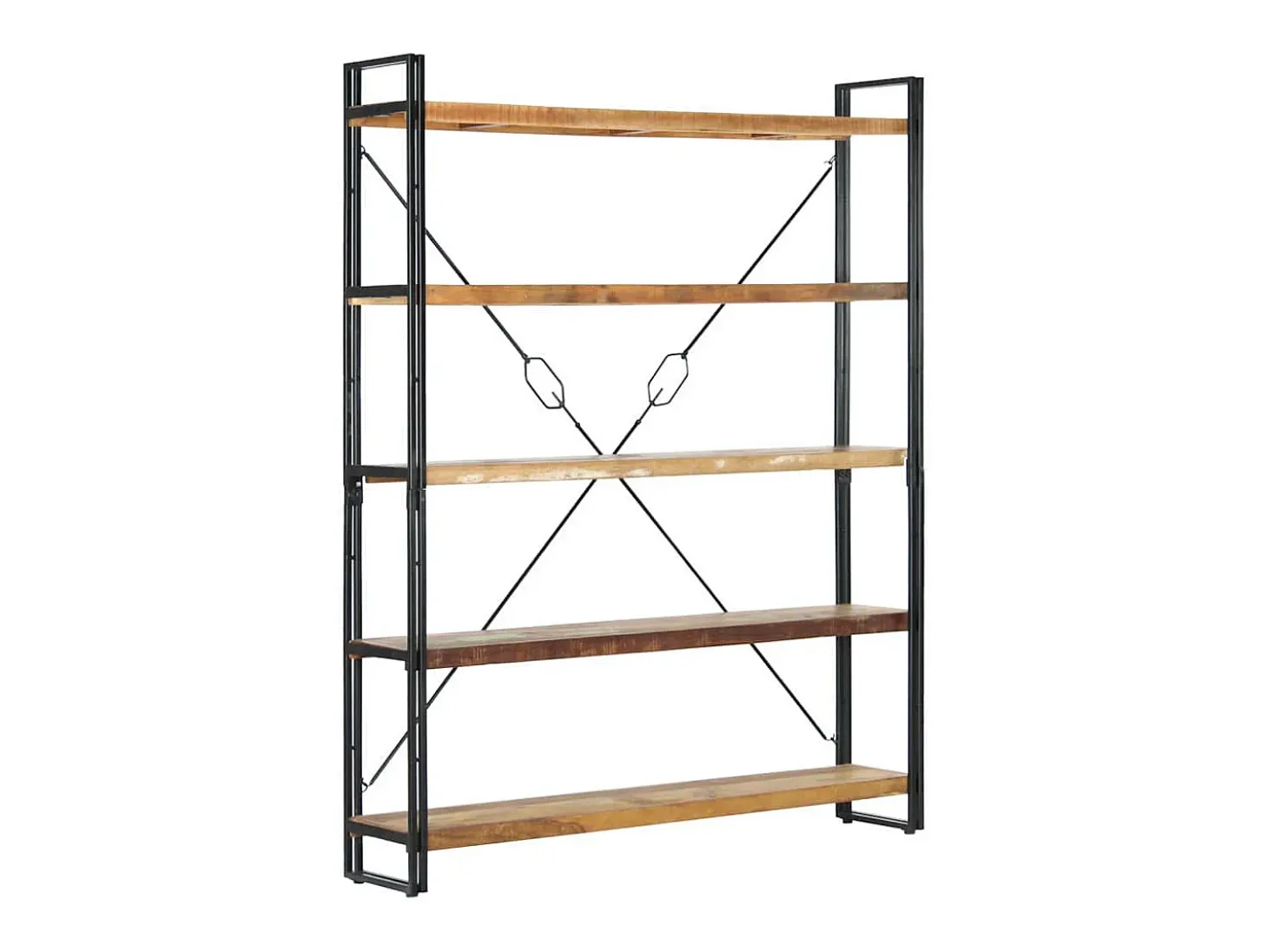 Estantería de 5 niveles madera maciza reciclada 140x30x180 cm