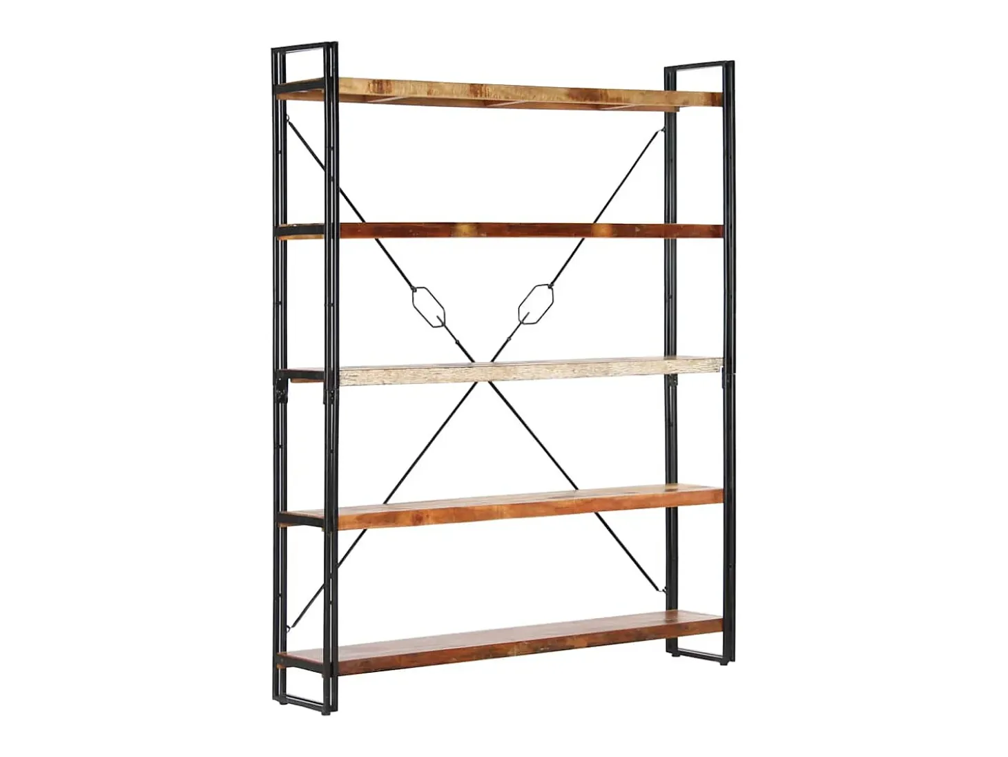 Estantería de 5 niveles madera maciza reciclada 140x30x180 cm