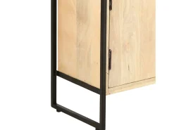 Estantería de 4 niveles madera maciza de mango 80x30x180 cm