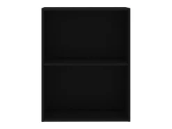 Estantería de 2 niveles madera contrachapada negro 60x30x76,5cm