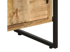 Estantería de 4 niveles madera de mango rugosa 124x30x180 cm