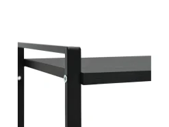 Estantería de 2 niveles madera de ingeniería negro 52x28x59 cm